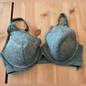 ThirdLove Lace Underwire Bra in Green